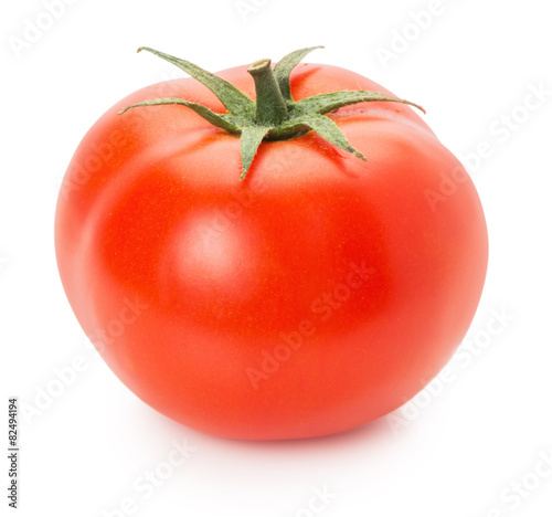 fresh tomato on a white background
