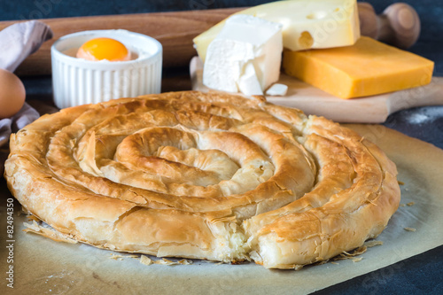 Homemade Greek cheese pie