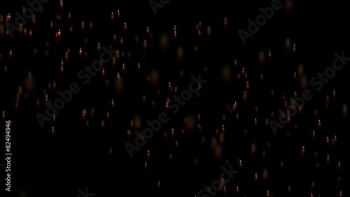 Candles Particles World with alpha channel