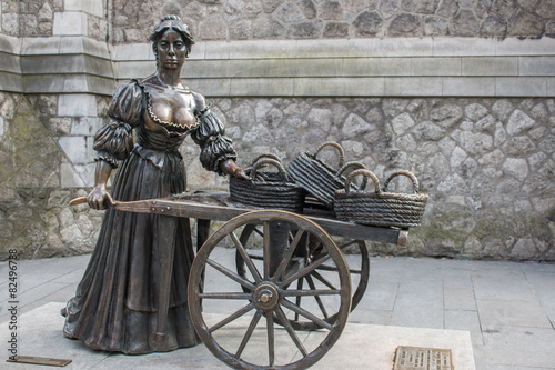 Canvas Print Molly Malone Statue Suffolk Street Dublin