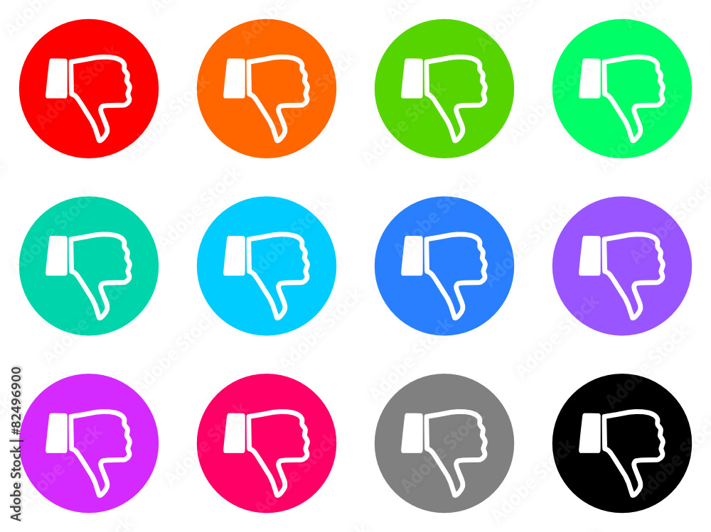 thumb down vector web icon thumb down vector web icon