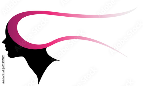 face shape of a women with hair in the wind