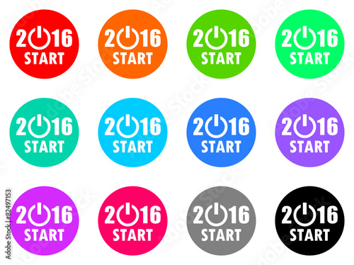 new year 2016 vector web icon 