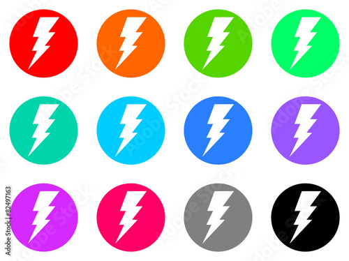 electricity vector web icon 