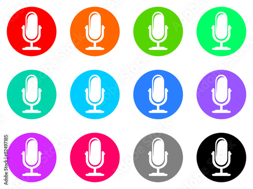 microphone vector web icon 