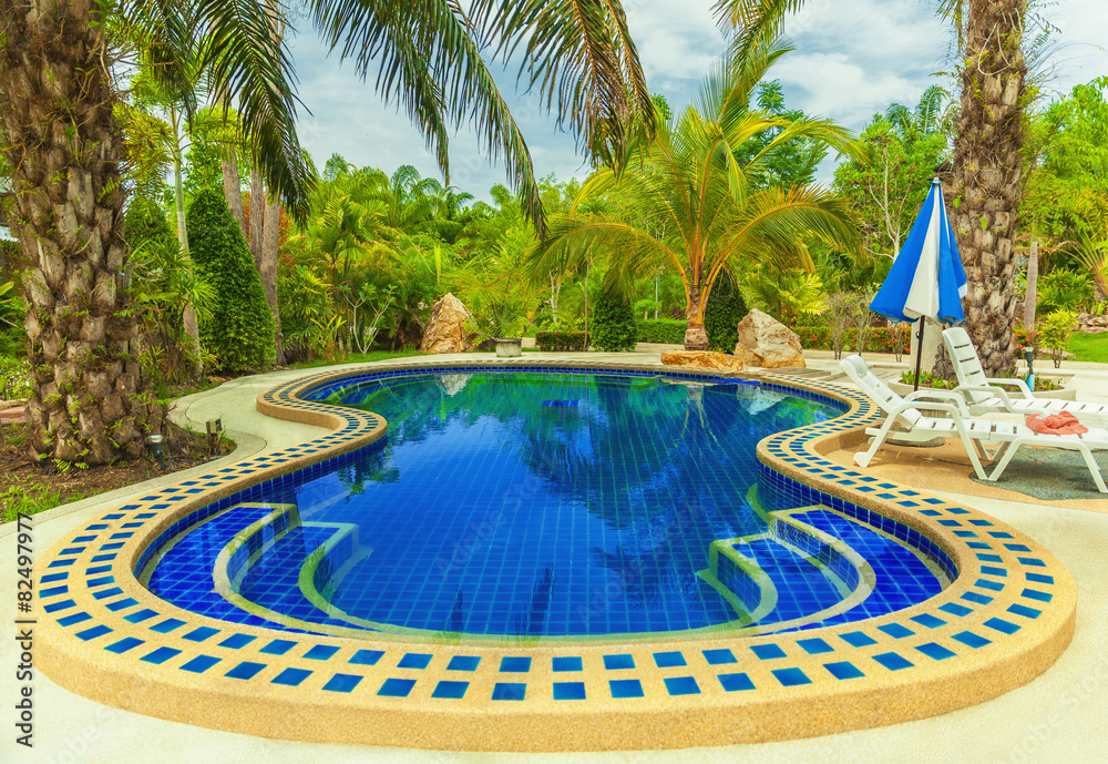 Pool in a hotel