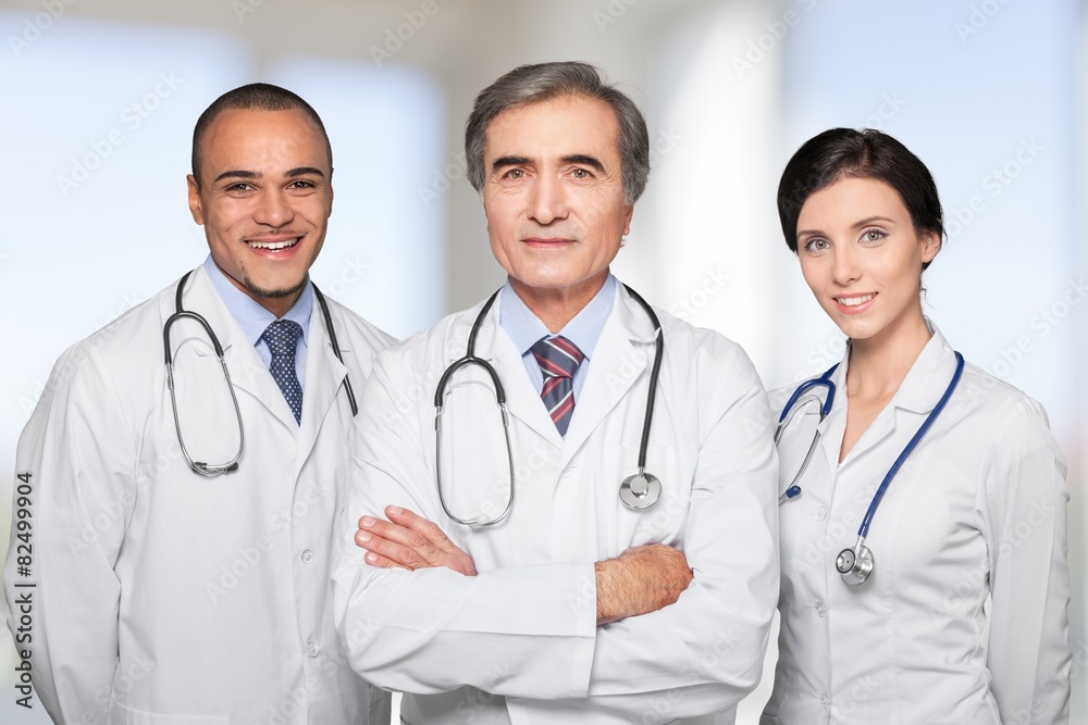 Doctor. Portrait of confident young doctors Doctor. Portrait of confident young doctors
