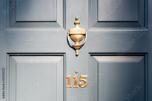 Door number one hundred and fifteen and knocker vignette look