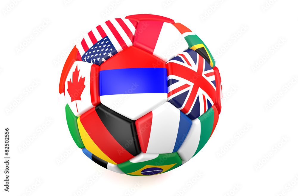 Soccer ball with flags Soccer ball with flags