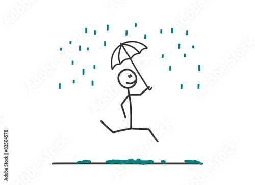 sm springen mit regenschirm im regen I