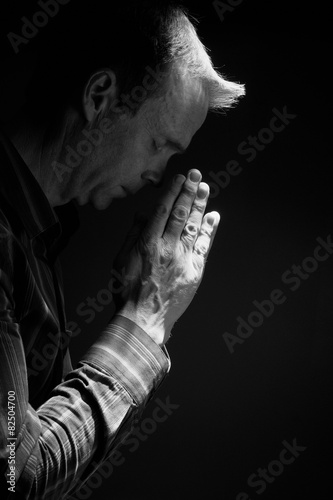 A man praying.