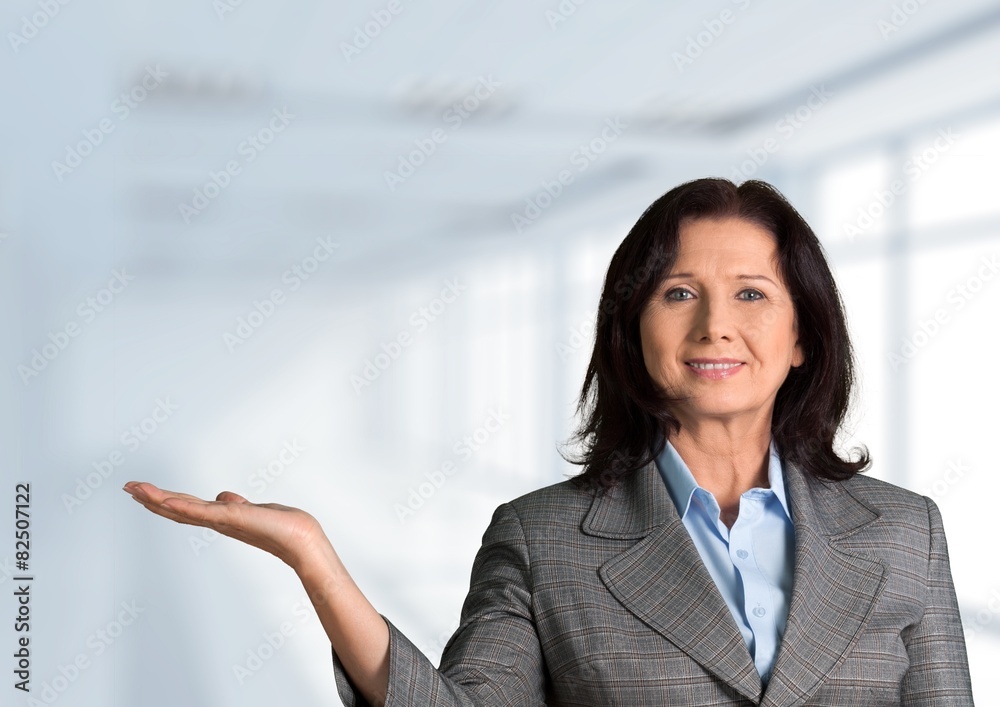 Women. Showing businesswoman, isolated on white Women. Showing businesswoman, isolated on white