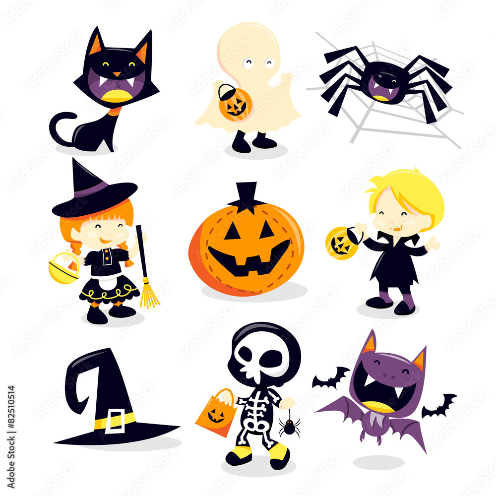 Halloween Trick Or Treat Icons Halloween Trick Or Treat Icons