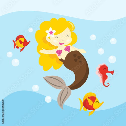 Blonde Little Mermaid