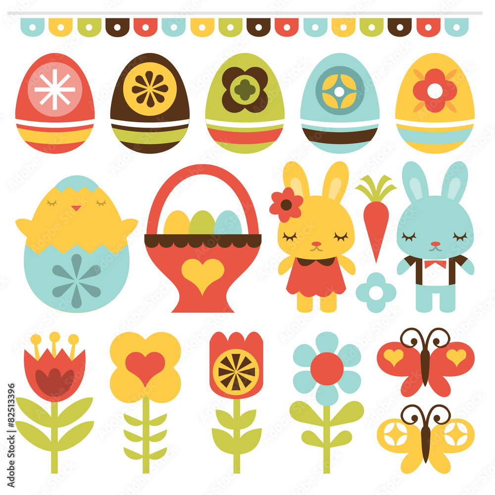 Retro Folk Art Easter