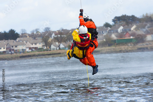 Coast Guard crew water rescue training