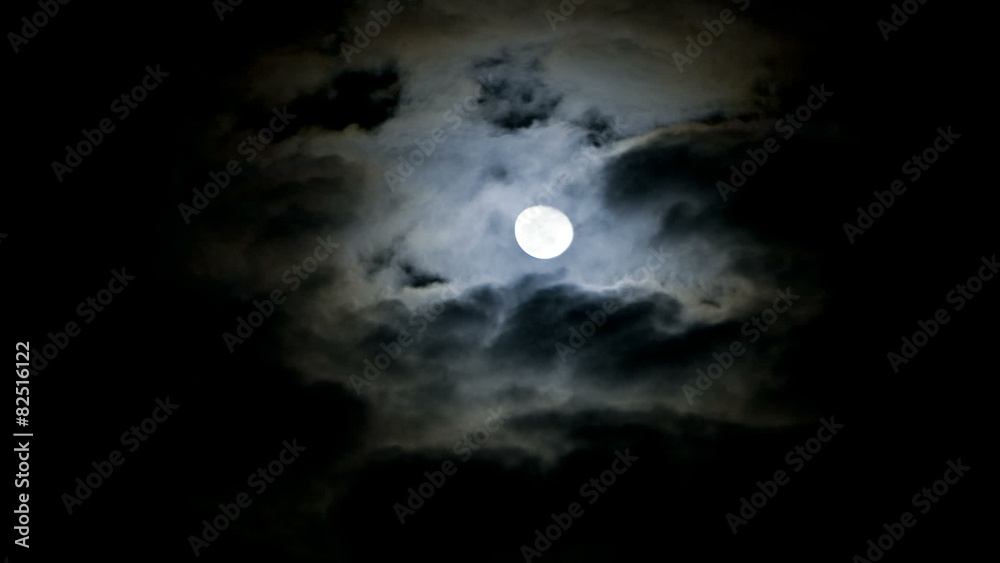 WS T/L LA Moon in sky at night/ Orem, Utah, USA WS T/L LA Moon in sky at night/ Orem, Utah, USA