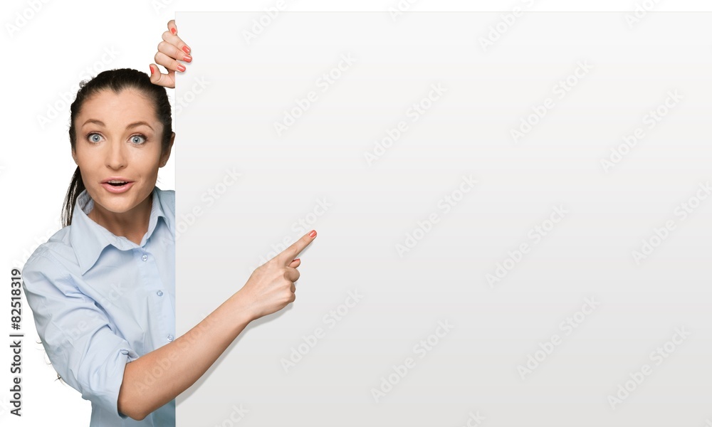 Women. Billboard woman StockFoto Adobe Stock