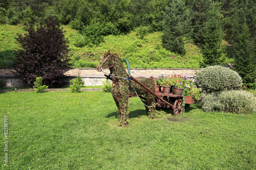 Landscaping at the Pension TransSib in resort Belokurikha. photo