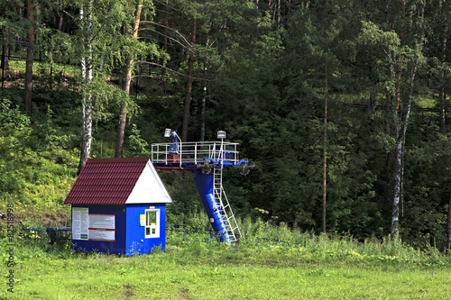 Ski lift in summer. photo