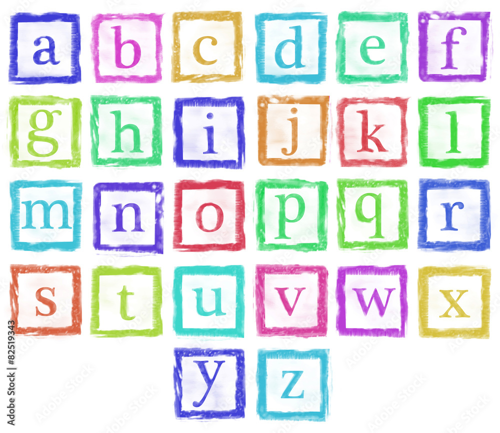 alphabet metal stamp small letters single color