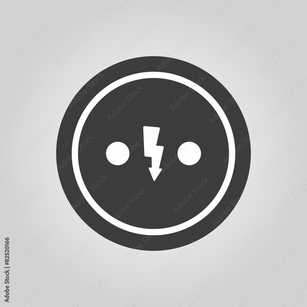 The Electrical Outlet icon. Socket symbol. Flat The Electrical Outlet icon. Socket symbol. Flat