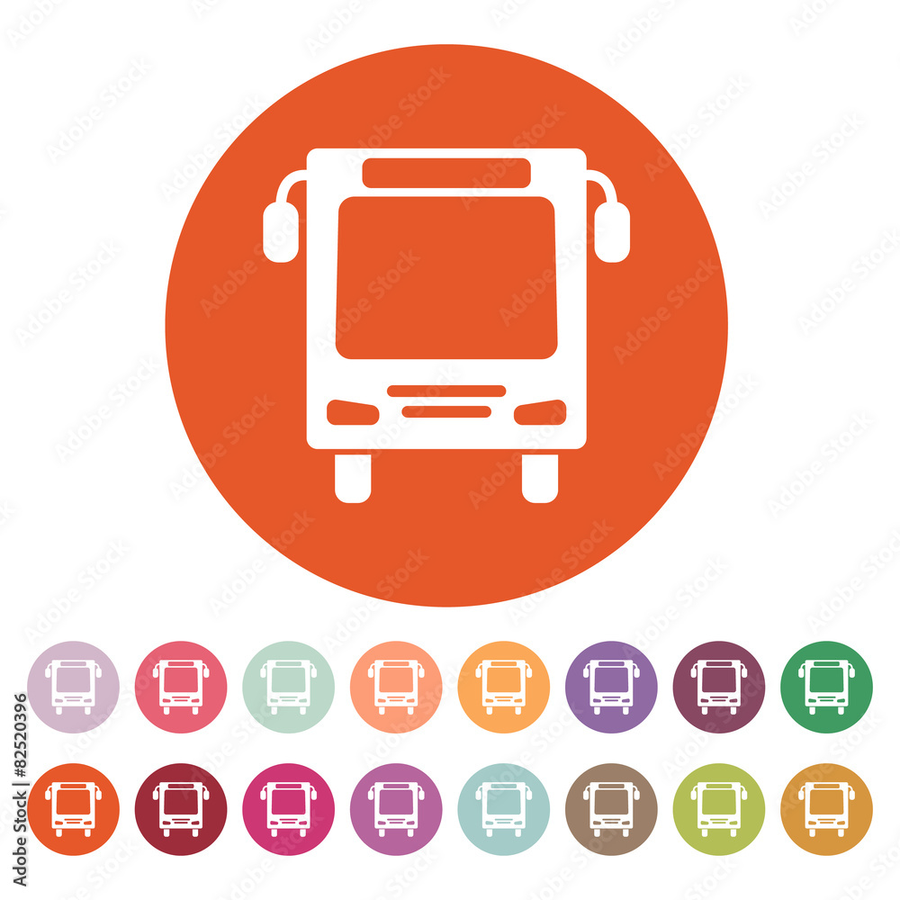 The bus icon. Travel symbol. Flat The bus icon. Travel symbol. Flat