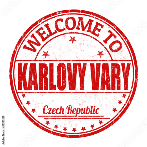 Welcome to Karlovy Vary stamp