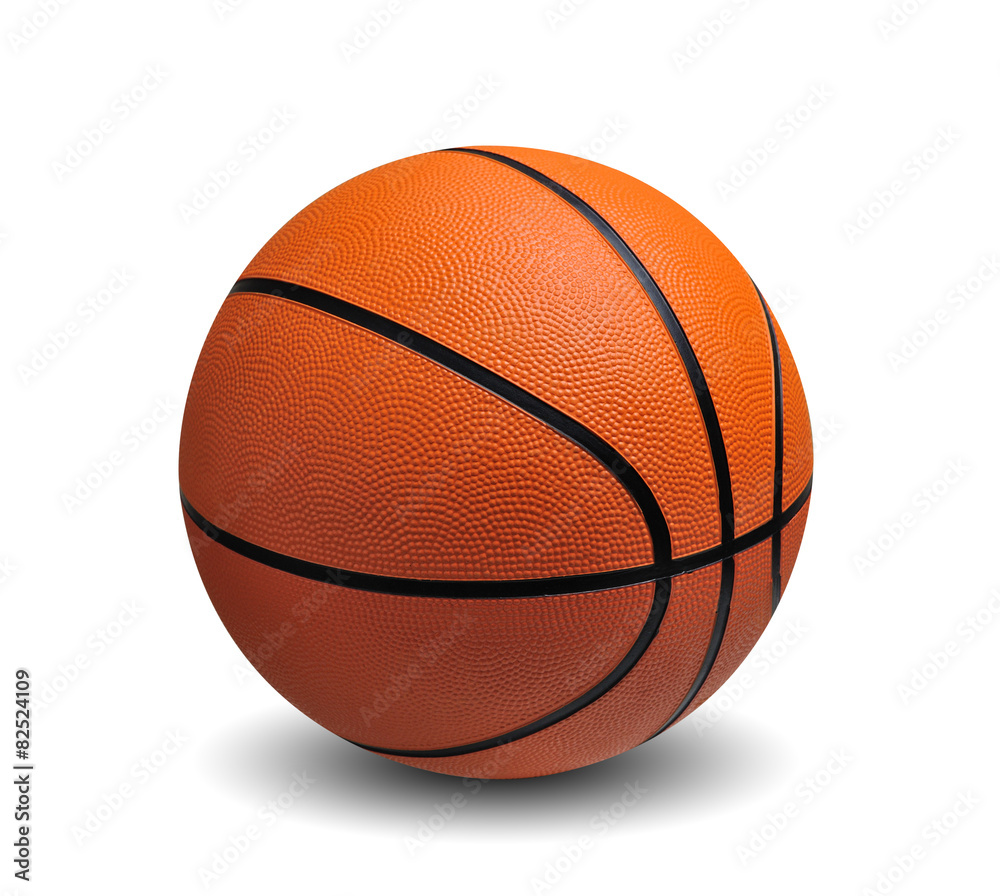 Basketball isolated on white background Stock Illustration | Adobe Stock
