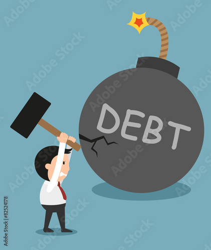 the man trying to pay off his debt compared to the bomb