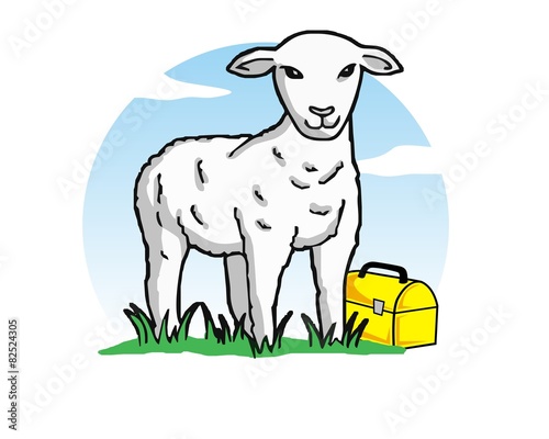 sheep livestock character image vector