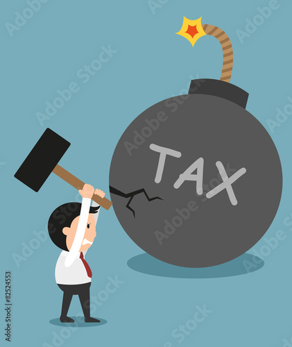 the man trying to pay off his tax compared to the bomb