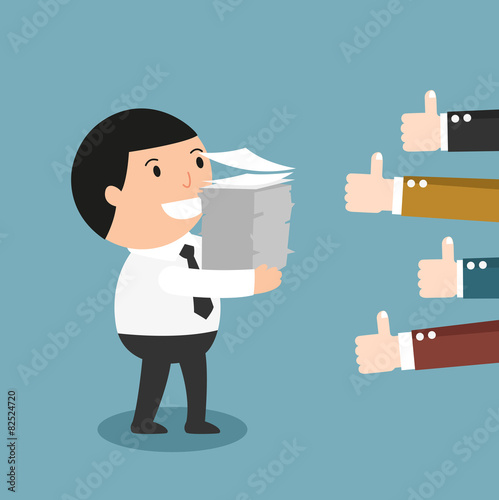 Feedback-People give the man thumbs-up for his good work