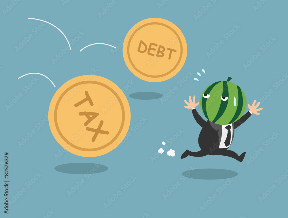 The employee tries to run away from tax and debt The employee tries to run away from tax and debt