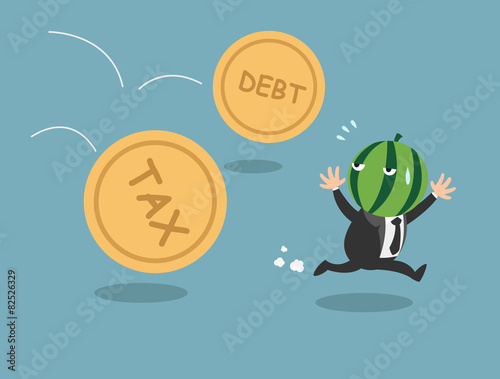 The employee tries to run away from tax and debt