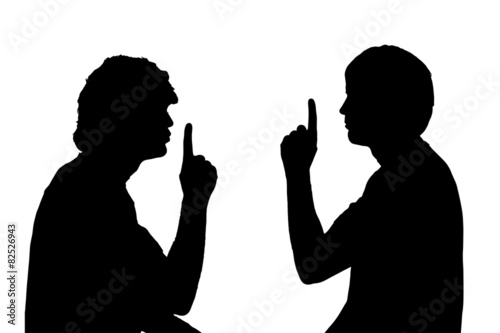 Vector silhouette of a man.