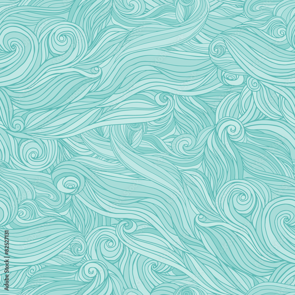 Seamless abstract pattern, tangle wavy hair background