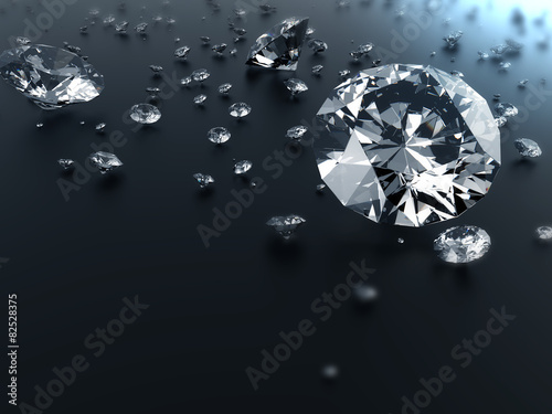 diamond on black background with clipping path #82528375