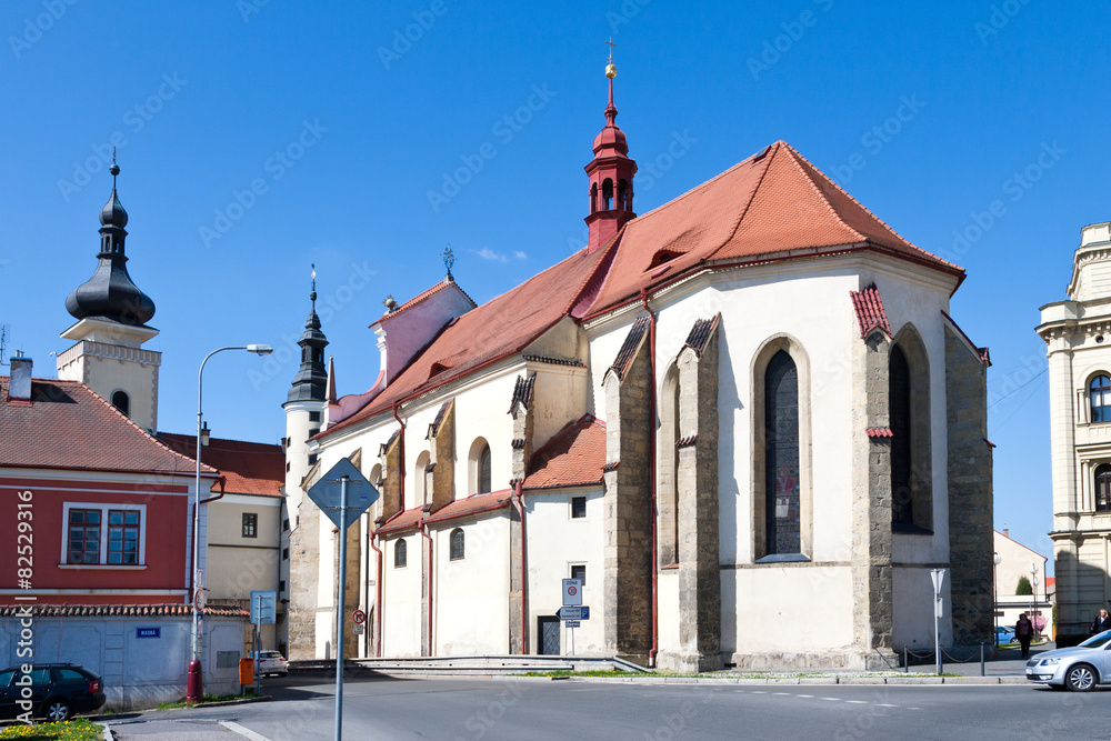 Obraz premium Gothic Church of the Assumption, Mlada Boleslav, Czech republic