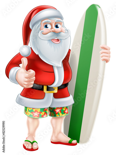 Cartoon Summer Santa