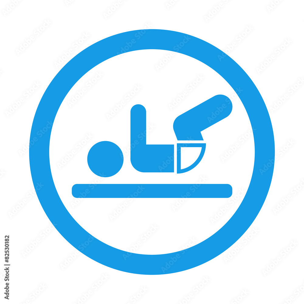 Icono redondo cambiar pañales azul Icono redondo cambiar pañales azul