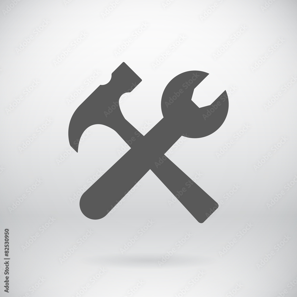 Flat Settings Icon Vector Repair Symbol Background Flat Settings Icon Vector Repair Symbol Background