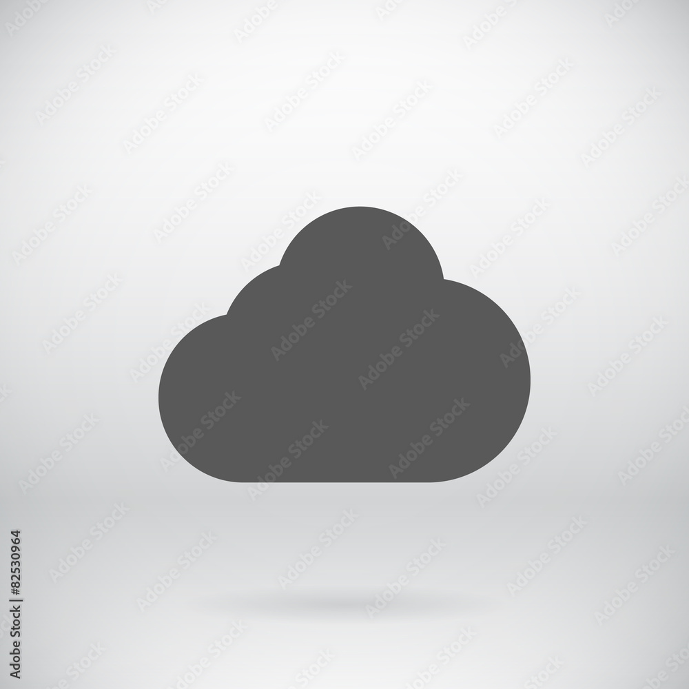 Flat Cloud Storage Icon Vector Symbol Background Flat Cloud Storage Icon Vector Symbol Background