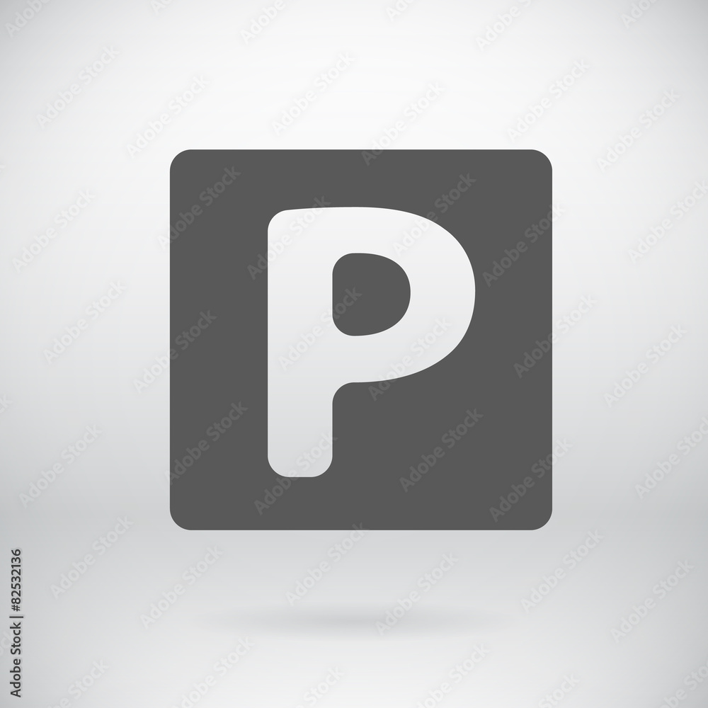 Flat Parking Car Sign Vector Symbol Background Flat Parking Car Sign Vector Symbol Background