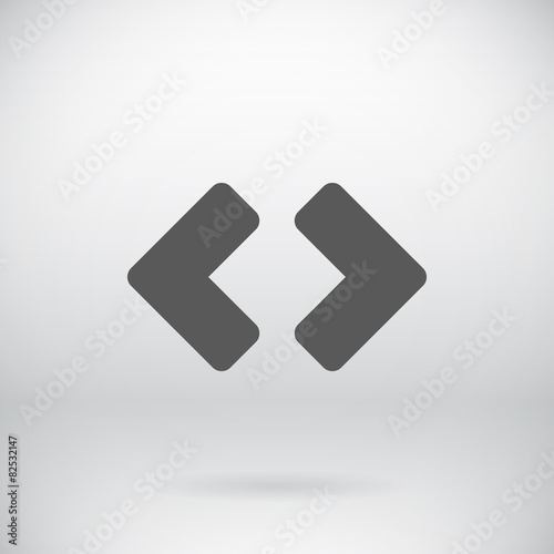 Flat Right Left Choise Arrow Sign Next Previous Vector Symbol Ba
