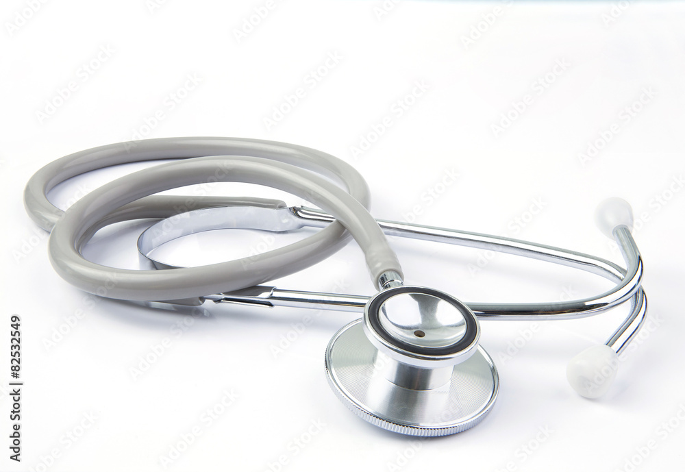 bright and beautiful light of stethoscope on white background us bright and beautiful light of stethoscope on white background us