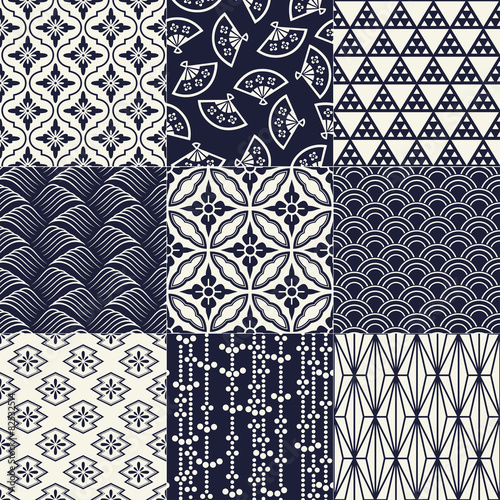 seamless japanese traditional mesh pattern

