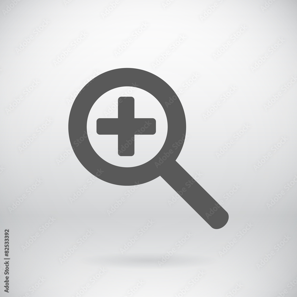 Flat Zoom Sign Vector Magnifier Symbol Background Flat Zoom Sign Vector Magnifier Symbol Background