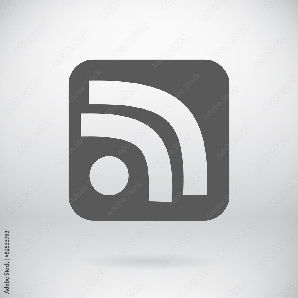 Flat RSS Sign Vector News Symbol Background Flat RSS Sign Vector News Symbol Background