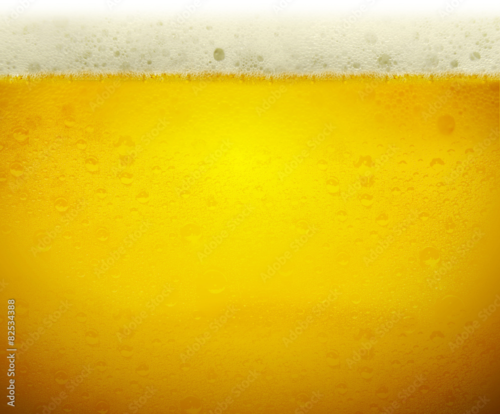Droplets on freshly poured beer Droplets on freshly poured beer